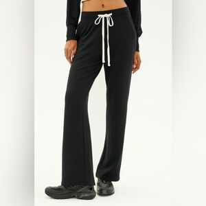 Splits59 Raven Fleece Full Length Sweatpant Black Wide Leg Flare Pants Size XL